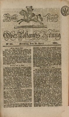 Frankfurter Ober-Post-Amts-Zeitung Sonntag 30. April 1820