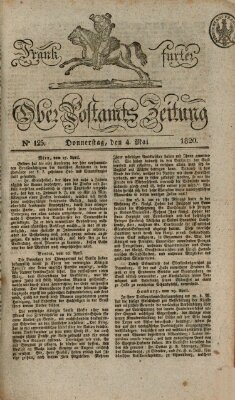 Frankfurter Ober-Post-Amts-Zeitung Donnerstag 4. Mai 1820