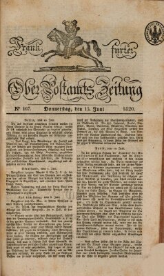 Frankfurter Ober-Post-Amts-Zeitung Donnerstag 15. Juni 1820