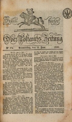 Frankfurter Ober-Post-Amts-Zeitung Donnerstag 22. Juni 1820