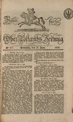 Frankfurter Ober-Post-Amts-Zeitung Sonntag 25. Juni 1820