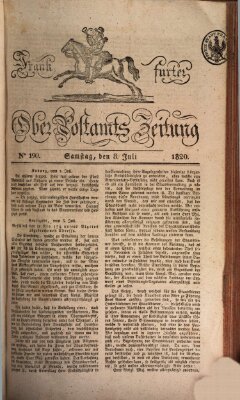 Frankfurter Ober-Post-Amts-Zeitung Samstag 8. Juli 1820