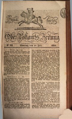 Frankfurter Ober-Post-Amts-Zeitung Montag 10. Juli 1820