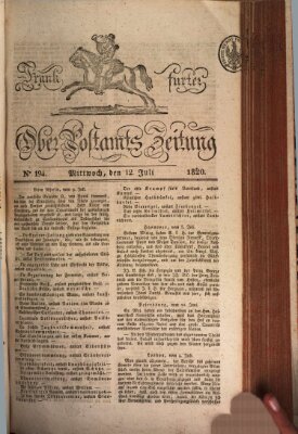 Frankfurter Ober-Post-Amts-Zeitung Mittwoch 12. Juli 1820