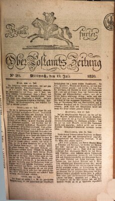 Frankfurter Ober-Post-Amts-Zeitung Mittwoch 19. Juli 1820