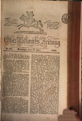 Frankfurter Ober-Post-Amts-Zeitung Sonntag 23. Juli 1820