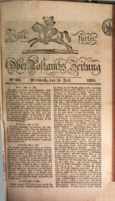 Frankfurter Ober-Post-Amts-Zeitung Mittwoch 26. Juli 1820