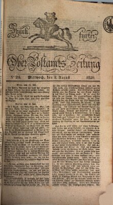 Frankfurter Ober-Post-Amts-Zeitung Mittwoch 2. August 1820