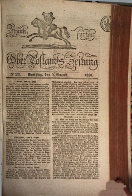 Frankfurter Ober-Post-Amts-Zeitung Samstag 5. August 1820