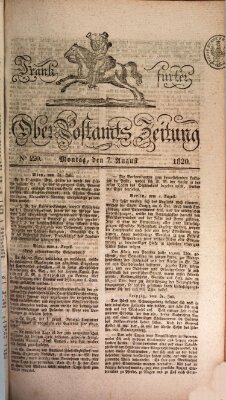 Frankfurter Ober-Post-Amts-Zeitung Montag 7. August 1820