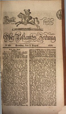 Frankfurter Ober-Post-Amts-Zeitung Dienstag 8. August 1820