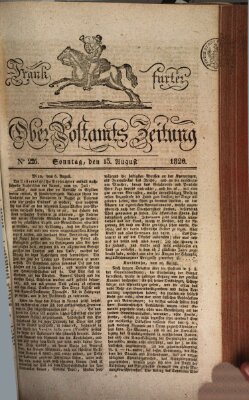 Frankfurter Ober-Post-Amts-Zeitung Sonntag 13. August 1820