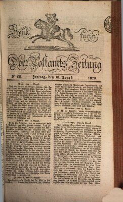 Frankfurter Ober-Post-Amts-Zeitung Freitag 18. August 1820