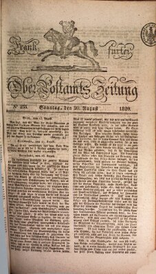 Frankfurter Ober-Post-Amts-Zeitung Sonntag 20. August 1820