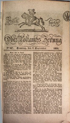 Frankfurter Ober-Post-Amts-Zeitung Sonntag 3. September 1820