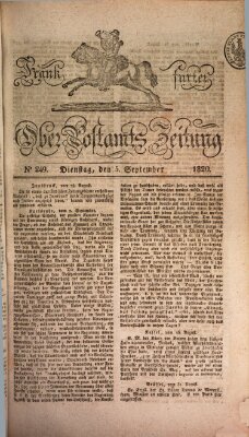 Frankfurter Ober-Post-Amts-Zeitung Dienstag 5. September 1820