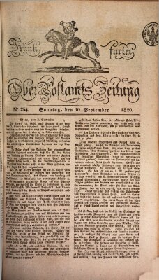 Frankfurter Ober-Post-Amts-Zeitung Sonntag 10. September 1820