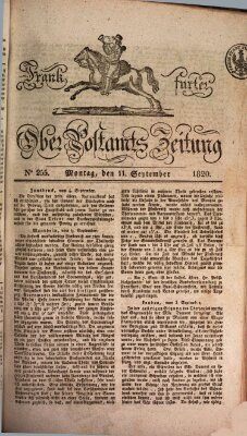 Frankfurter Ober-Post-Amts-Zeitung Montag 11. September 1820