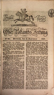 Frankfurter Ober-Post-Amts-Zeitung Mittwoch 20. September 1820