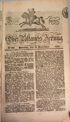 Frankfurter Ober-Post-Amts-Zeitung Sonntag 24. September 1820