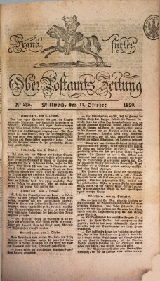 Frankfurter Ober-Post-Amts-Zeitung Mittwoch 11. Oktober 1820