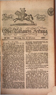 Frankfurter Ober-Post-Amts-Zeitung Montag 16. Oktober 1820