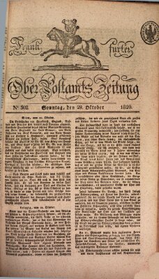 Frankfurter Ober-Post-Amts-Zeitung Sonntag 29. Oktober 1820