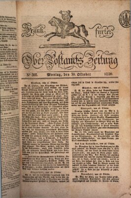 Frankfurter Ober-Post-Amts-Zeitung Montag 30. Oktober 1820