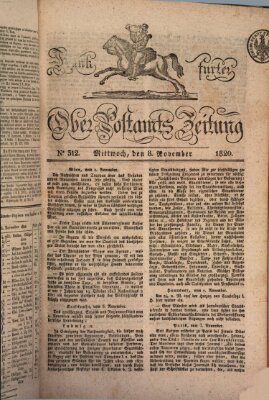 Frankfurter Ober-Post-Amts-Zeitung Mittwoch 8. November 1820