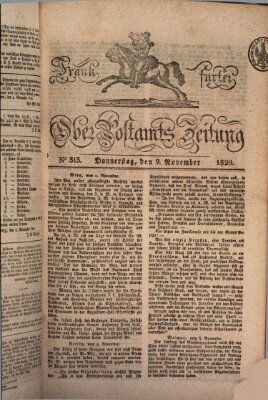 Frankfurter Ober-Post-Amts-Zeitung Donnerstag 9. November 1820