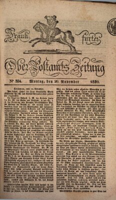 Frankfurter Ober-Post-Amts-Zeitung Montag 20. November 1820