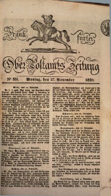 Frankfurter Ober-Post-Amts-Zeitung Montag 27. November 1820