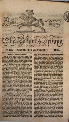 Frankfurter Ober-Post-Amts-Zeitung Dienstag 28. November 1820