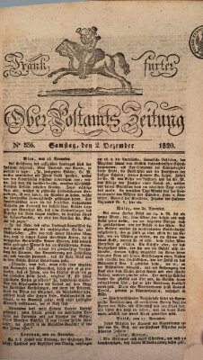 Frankfurter Ober-Post-Amts-Zeitung Samstag 2. Dezember 1820