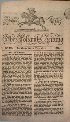 Frankfurter Ober-Post-Amts-Zeitung Dienstag 5. Dezember 1820