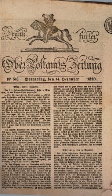 Frankfurter Ober-Post-Amts-Zeitung Donnerstag 14. Dezember 1820