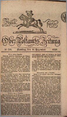 Frankfurter Ober-Post-Amts-Zeitung Samstag 16. Dezember 1820