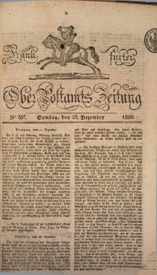 Frankfurter Ober-Post-Amts-Zeitung Samstag 23. Dezember 1820