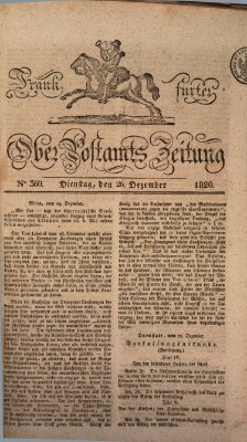 Frankfurter Ober-Post-Amts-Zeitung Dienstag 26. Dezember 1820