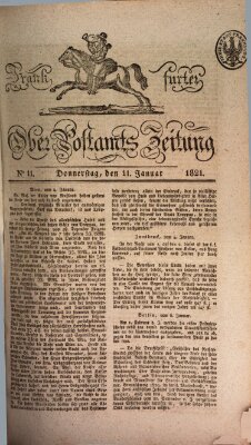 Frankfurter Ober-Post-Amts-Zeitung Donnerstag 11. Januar 1821