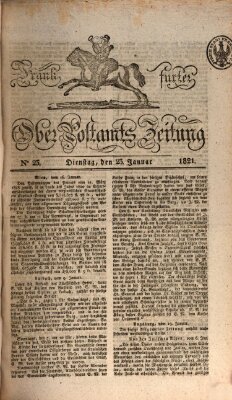 Frankfurter Ober-Post-Amts-Zeitung Dienstag 23. Januar 1821