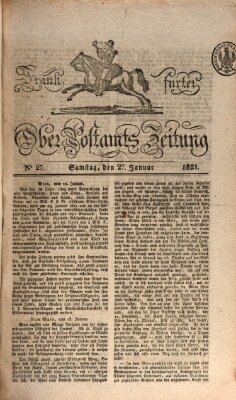 Frankfurter Ober-Post-Amts-Zeitung Samstag 27. Januar 1821