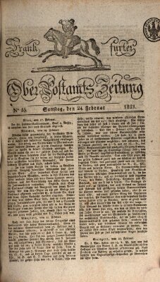 Frankfurter Ober-Post-Amts-Zeitung Samstag 24. Februar 1821