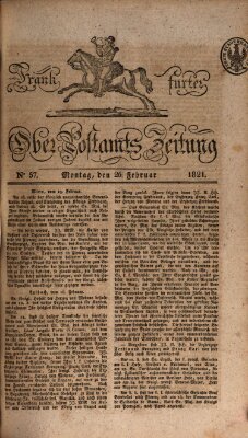 Frankfurter Ober-Post-Amts-Zeitung Montag 26. Februar 1821