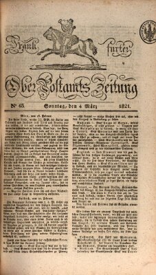 Frankfurter Ober-Post-Amts-Zeitung Sonntag 4. März 1821