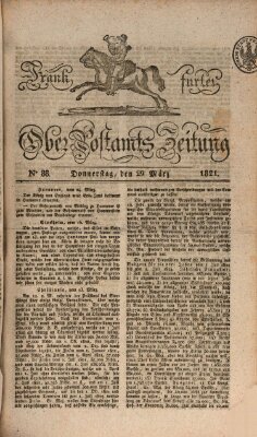 Frankfurter Ober-Post-Amts-Zeitung Donnerstag 29. März 1821