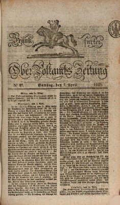 Frankfurter Ober-Post-Amts-Zeitung Samstag 7. April 1821