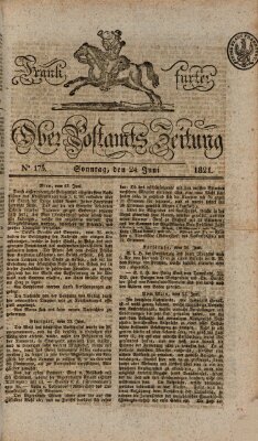 Frankfurter Ober-Post-Amts-Zeitung Sonntag 24. Juni 1821