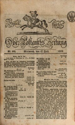 Frankfurter Ober-Post-Amts-Zeitung Mittwoch 17. Juli 1822