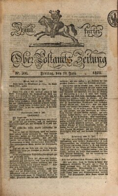 Frankfurter Ober-Post-Amts-Zeitung Freitag 19. Juli 1822